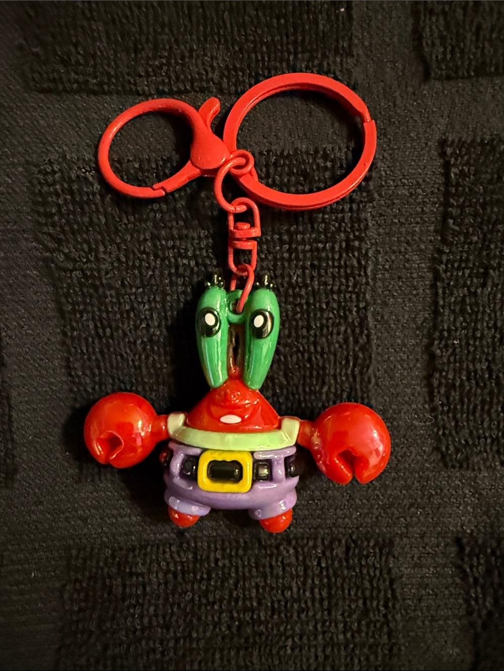 Mr Crab Keychain Toy for Kids - Green & Purple Character